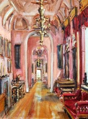 The Long Gallery (Facing East) Castle Howard (oil on canvas) 