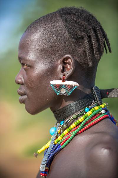 Portrait Mann Äthiopien, Omo Valley, Afrika, Hamer Stamm 2016