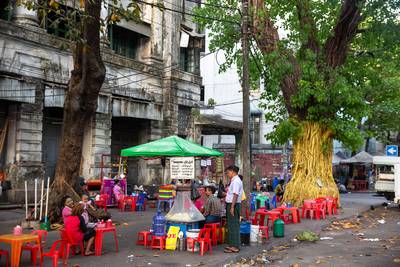 Streetfood in Yangon (Rangun) Myanmar (Burma) 2020
