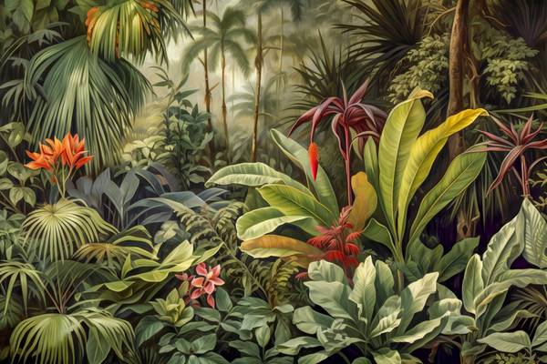 Tropische Pflanzen, Tropischer Regenwald, Traumhafte Natur, Floral, Wald von Miro May