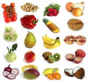 Large page of fruits and nuts