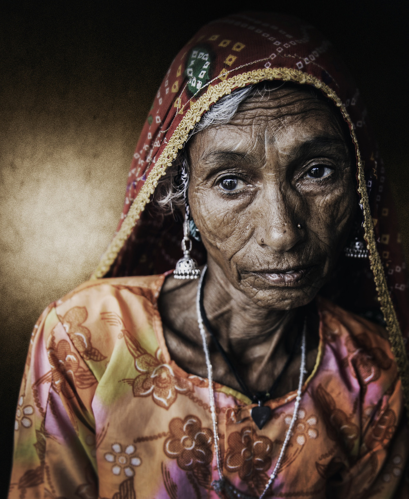 Frau aus Rajasthan von Mohammed Alhajri