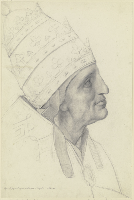 Papst Gregor der Große aus Raffaels Disputa von Moritz Daniel Oppenheim