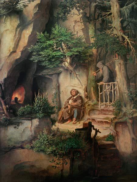 Ein Spielmann bei einem Einsiedler 1846
