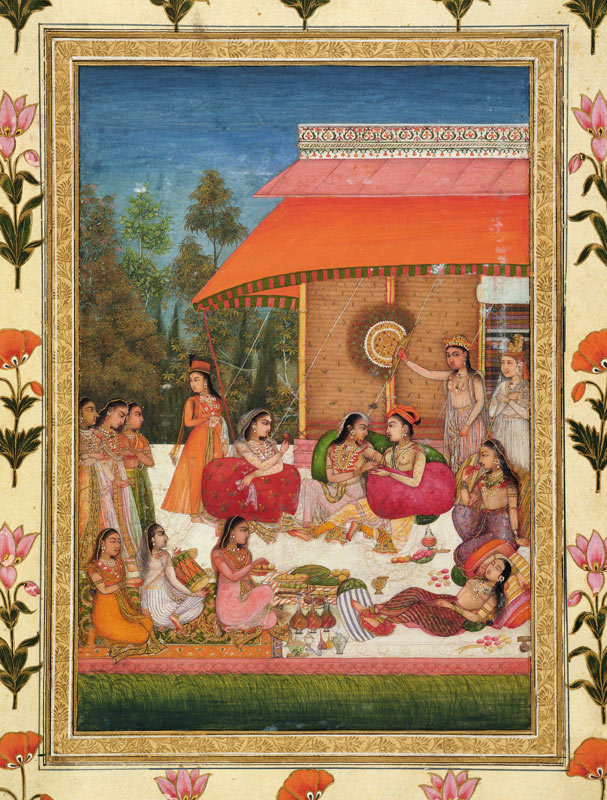Ladies feasting, from the Small Clive Album von Mughal School