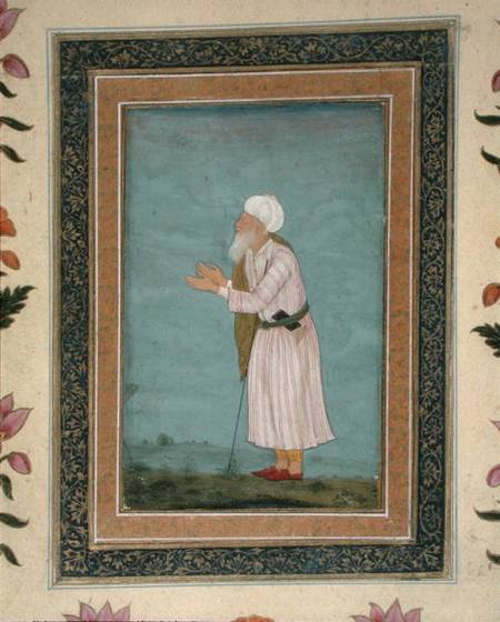 A Muslim Religious Figure, from the Small Clive Album von Mughal School