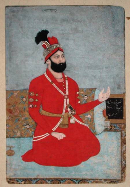 Portrait of Nadir Shah Afshar of Persia (1688-1747) von Mughal School