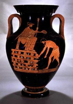 Attic red-figure belly amphora depicting Croesus on his Pyre, from Vulci, c.500-490 BC (pottery) 19th