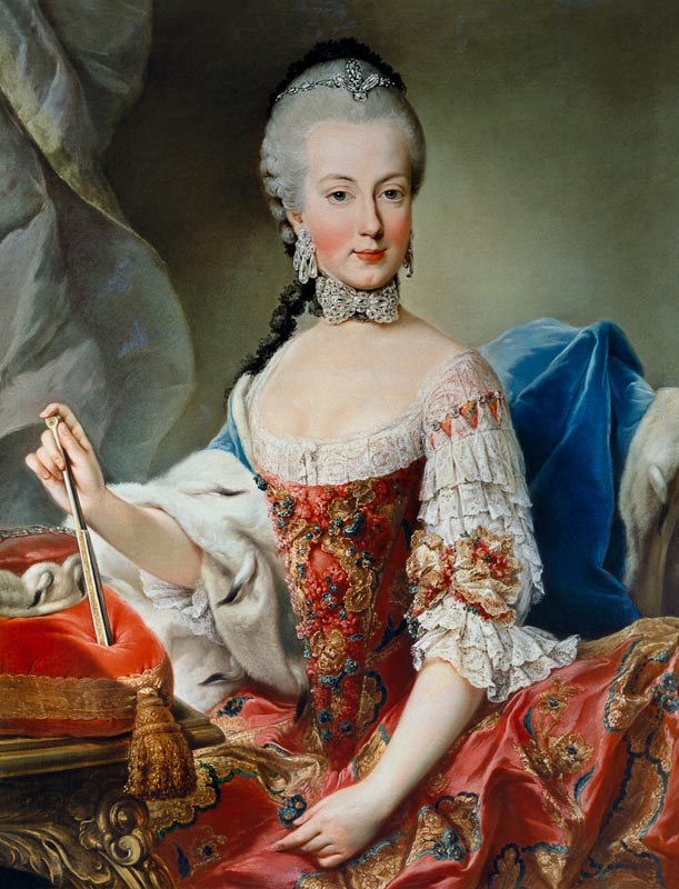 Archduchess Maria Amalia Habsburg-Lothringen, (1746-1804) eighth child of Empress Maria Theresa of A von Mytens (Schule)