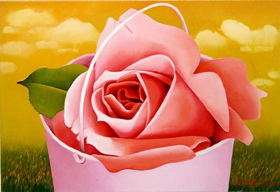The Rose Bucket, 2004 (oil on canvas)  von Myung-Bo  Sim