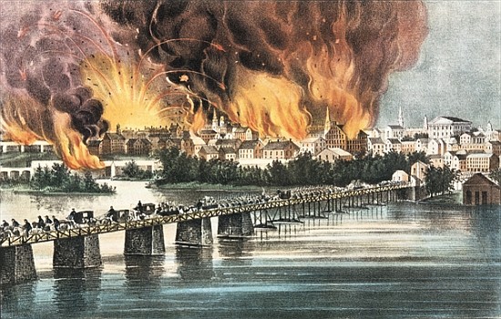 Fall of Richmond 2nd April 1865 von N. Currier