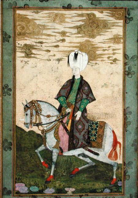 Equestrian portrait of Sultan Osman II (1603-22) von Nakshi
