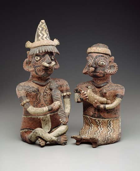 Male and female figure, 100 BC-400 AD von Nayarit