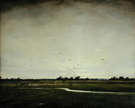 An English Landscape, Romney Marsh von Christopher R.W. Nevinson