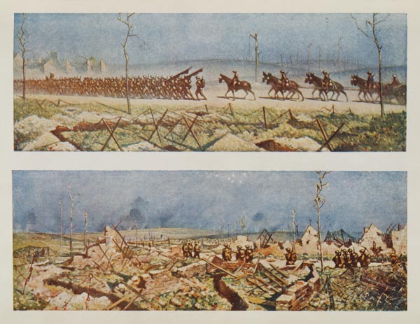 The Roads of France, C and D, from British Artists at the Front, Continuation of The Western Front von Christopher R.W. Nevinson