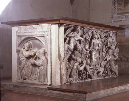 Altar of the Sacred Girdle von Niccolo  del Mercia  and his son Sano