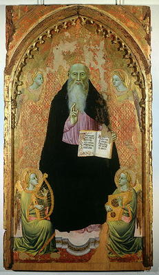 St. Anthony Abbot Holding the Book of the Antonites, 1371 (oil on panel) von Niccolo  di Tommaso