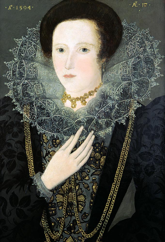 Jane Huddleston (b.1577) at the age of 17 von Nicholas Hilliard
