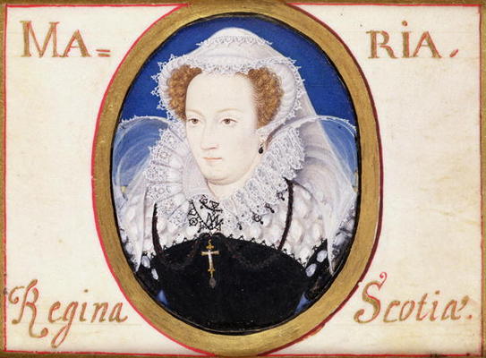 Mary Queen of Scots (1542-87) (gouache on vellum) von Nicholas Hilliard