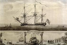 A View of Ye Jason Privateer, c.1760 (pen &ink and wash) 19th