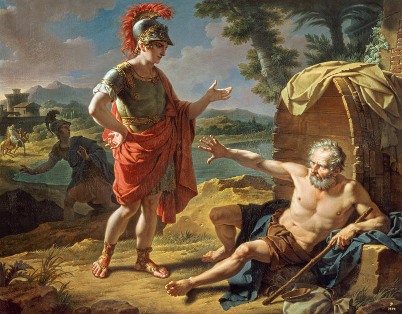 Alexander and Diogenes von Nicolas André Monsiau