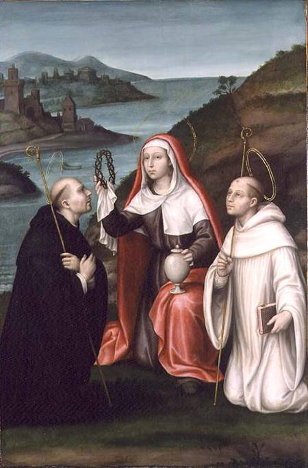 St. Mary Magdalene with St. Dominic and St. Bernard von Nicolas Borras