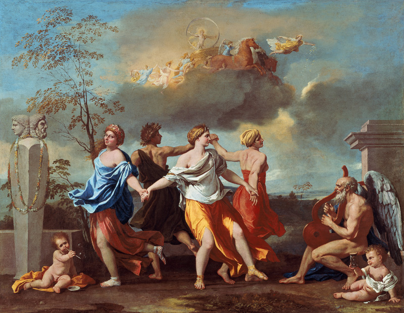 Il Ballo della Vita humana (Allegorie auf das menschl. Leben) von Nicolas Poussin