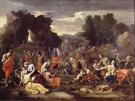 The Gathering of Manna von Nicolas Poussin