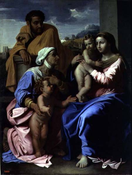 The Holy Family with St. Elizabeth and John the Baptist von Nicolas Poussin