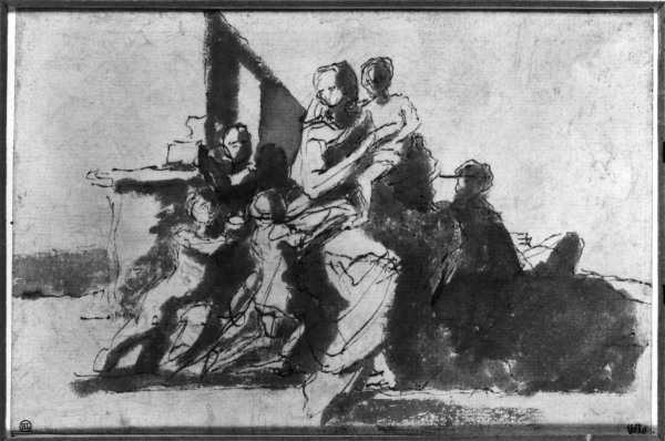 N.Poussin, Hlg.Familie auf der Treppe von Nicolas Poussin