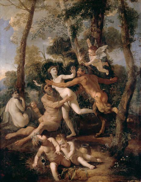 Pan und Syrinx von Nicolas Poussin