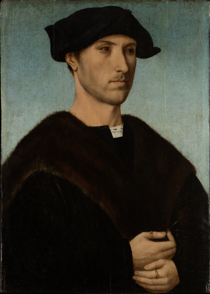 Bildnis eines Mannes mit Nelke von Niederländischer Meister um 1515