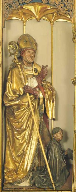 Isenheimer Altar, Detail: Hl. Augustinus. von Niklaus von Hagenau