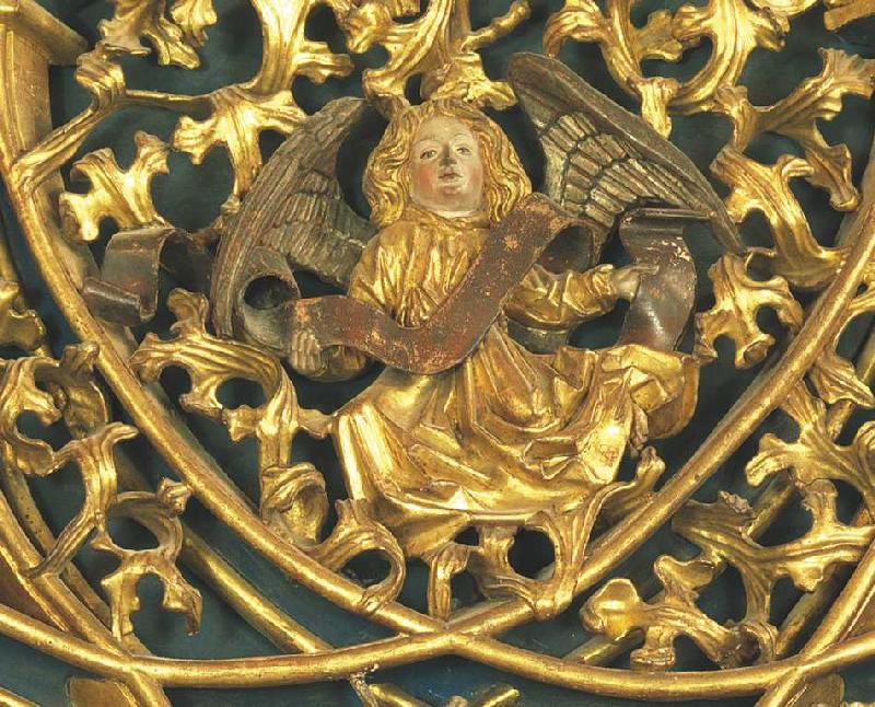 Isenheimer Altar, Detail: Mensch/Engel (Evangelistensymbol des Matthäus). von Niklaus von Hagenau