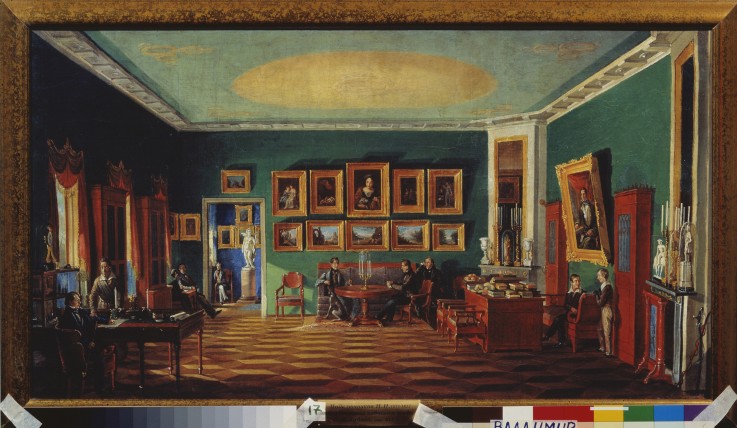 Das Arbeitszimmer im Hause des Fürsten P. Subow von Nikolai Iwanowitsch Podkljutschnikow