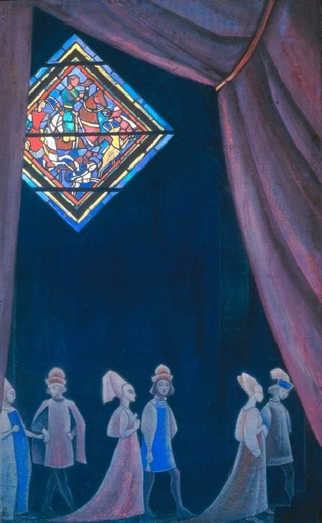 Tristan und Isolde Bühnenbildentwurf von Nikolai Konstantinow Roerich