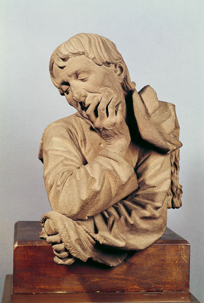 Bust of a Man Leaning on his Elbow or, Self Portrait von Nikolaus Gerhaert von Leyden