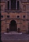 View of the rear facade, detail of the first floor entrance and loggia, designed for Cardinal Pietro C18th