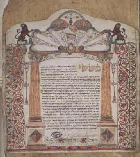 Jewish Marriage Contract (vellum) 1853