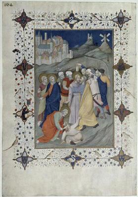 MS 11060-11061 Hours of the Cross: Matin and Laudes, The Betrayal by Judas, French, by Jacquemart de 1824h