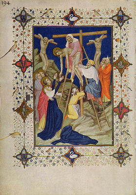 MS 11060-11061 Hours of the Cross: Vespers, the Descent from the Cross, French, by Jacquemart de Hes von 