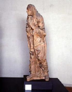 Angel from an Annunciation scene, sculpture by School of Mantua (terracotta) 19th