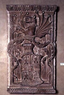 Coat of arms of the Gonzaga family, 15th century (limestone) (pair of 78773) von 
