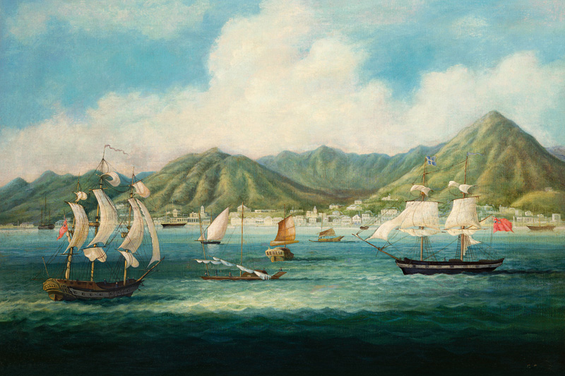 A View Of Victoria, Hong Kong With British Ships And Other Vessels von 