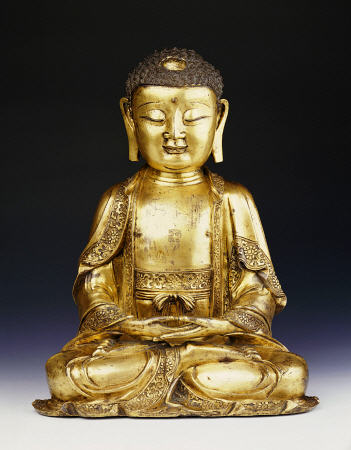 A Fine Ming Gilt-Bronze Buddha von 