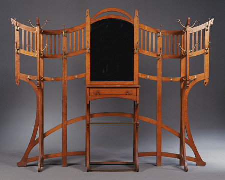 A Large Oak Hall Unit Designed By Gustave Serrurier-Bovy (1858-1910),  Circa 1898 von 