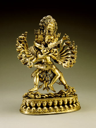 A Large Sino-Tibetan Gilt-Bronze Figure Of Yi-Dam Hevajra von 