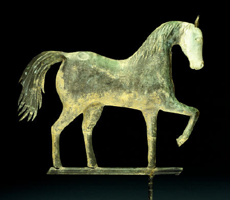 A Molded Copper And Cast Zinc Horse Weathervane von 