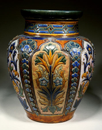 A Monumental Royal Doulton Stoneware Vase, 19th Century von 