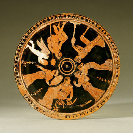 An Attic Red-Figure Pyxis (Type C), Seen From Above von 
